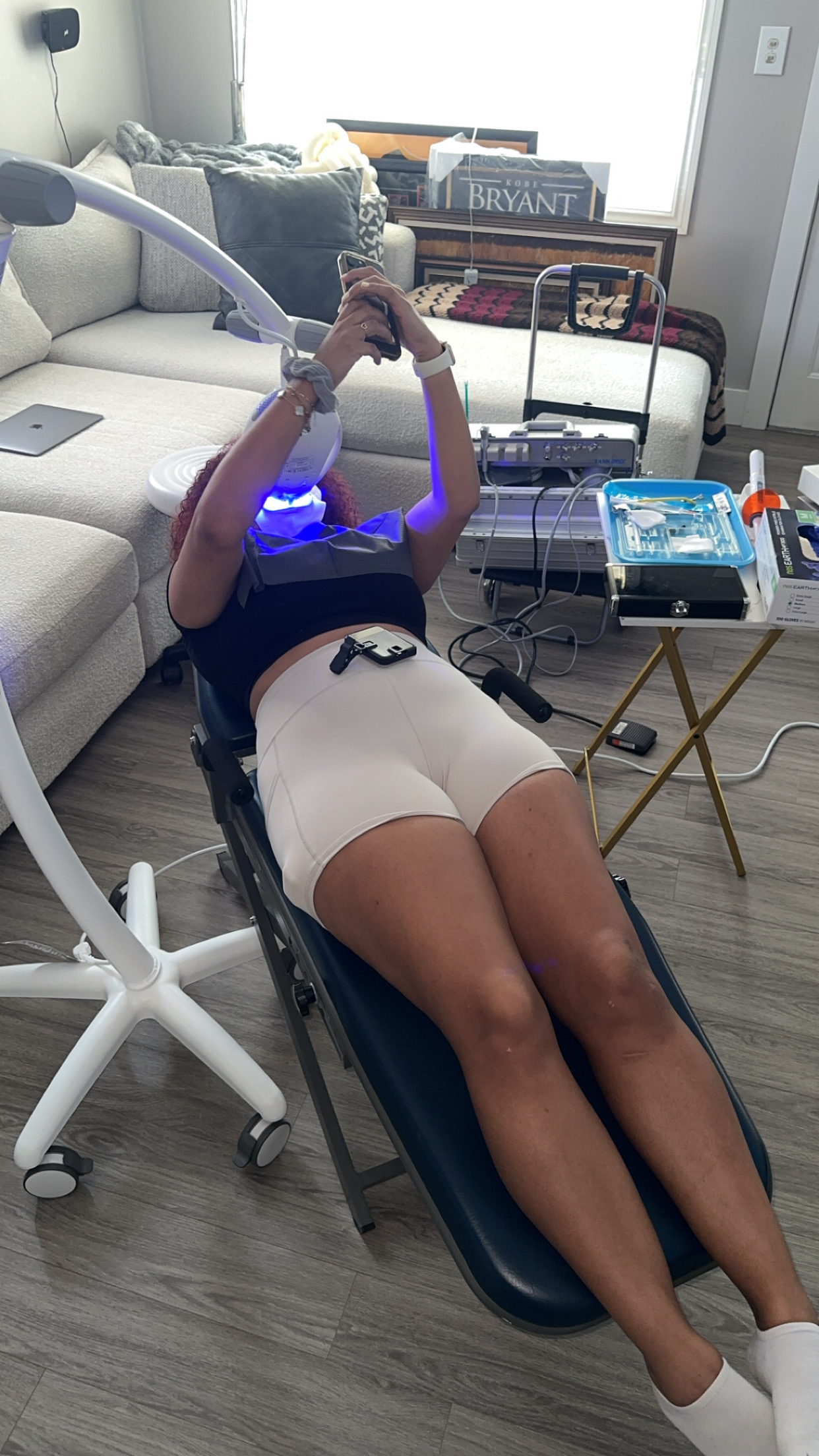 Happy patient after mobile dental appointment